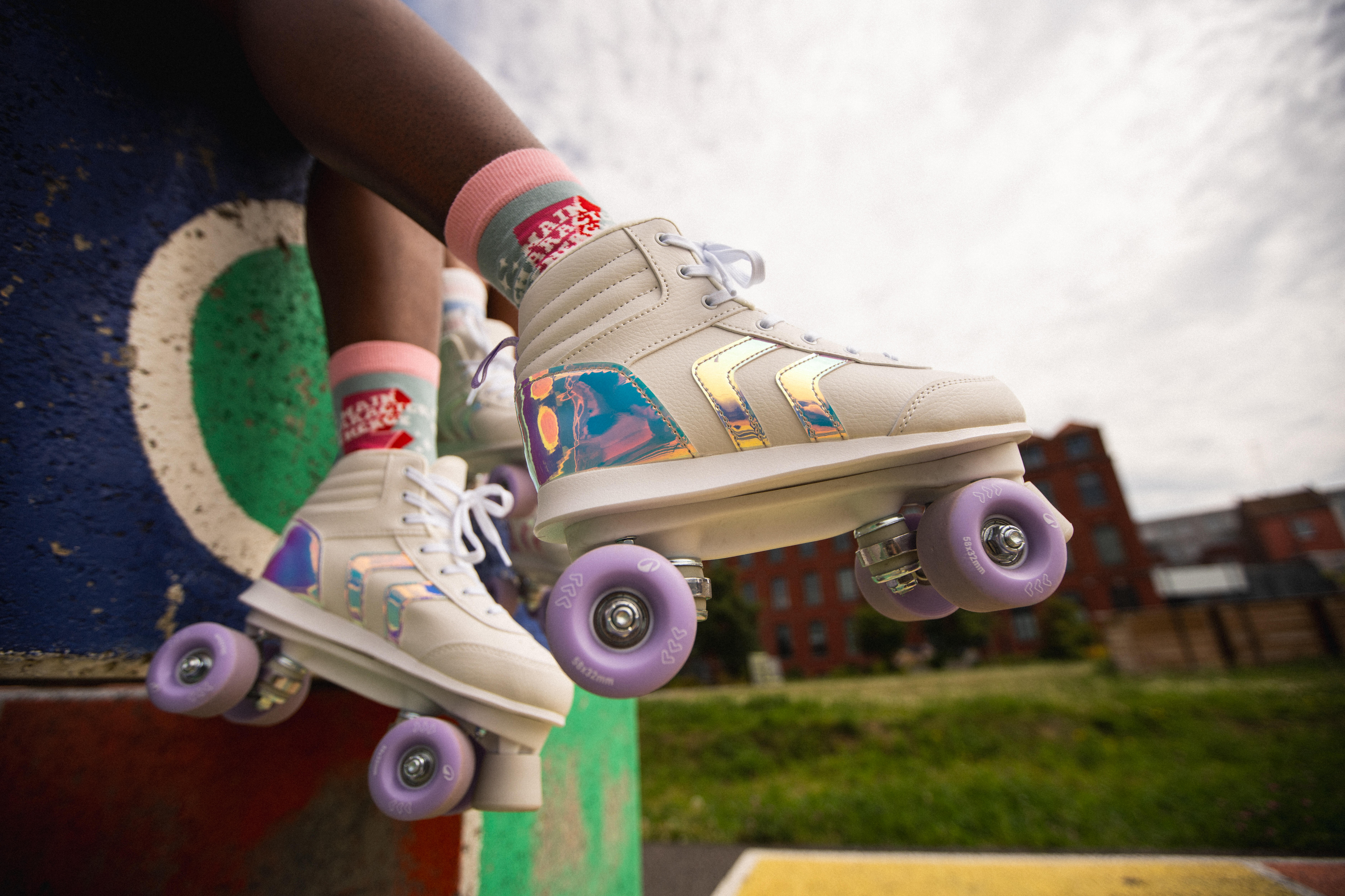 Patines de cuatro ruedas lilas